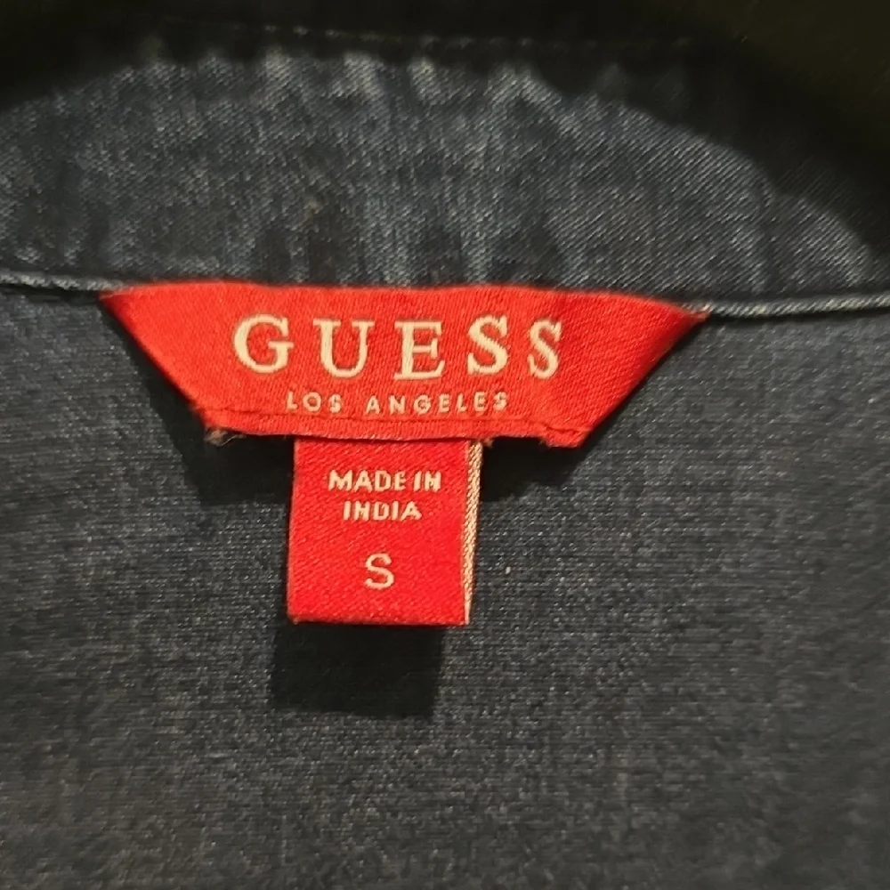 GUESS Women's Stretchy Denim Blouse - Picture 2 of 5